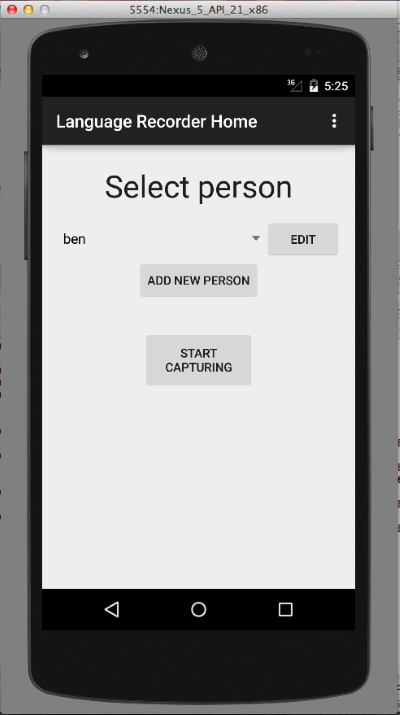 language recorder screenshot mobile app