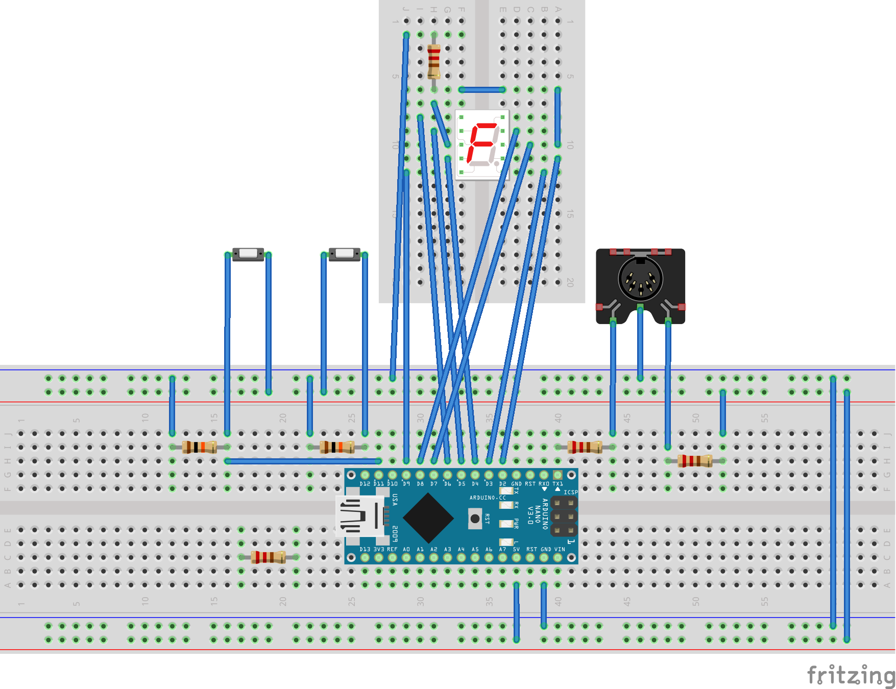 midi patch changer schematic